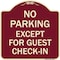 Signmission No Parking Except for Guest Check-In Heavy-Gauge Aluminum Sign, 18" L, 18" H, BU-1818-23625 A-DES-BU-1818-23625 - alternate 1